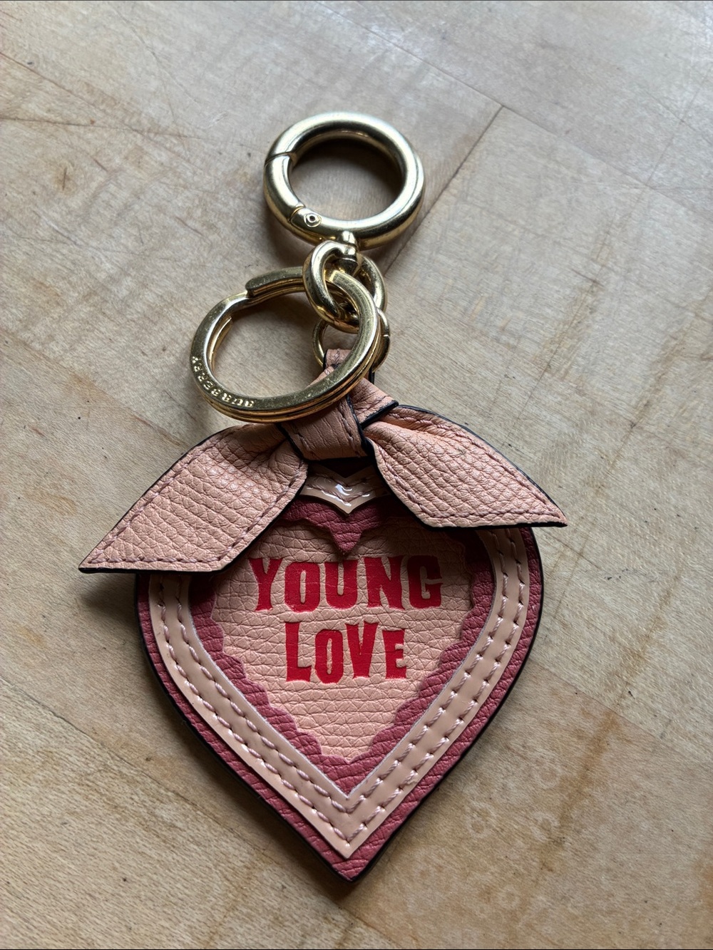 Burberry Young Love Patent & Pebbled Leather Bow Bag Charm Keychain!